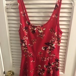 Floral red sundress